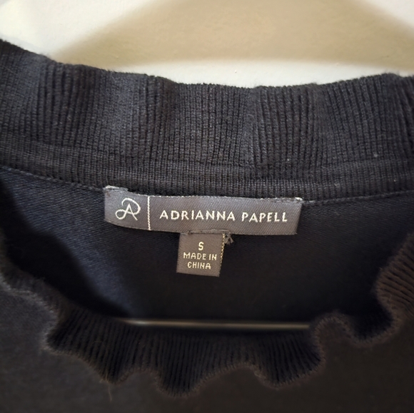 Adrianna papell short sleeve black shirt - Picture 3 of 5
